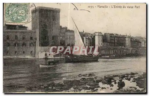 Cartes postales Marseille L entree du vieux port Bateau