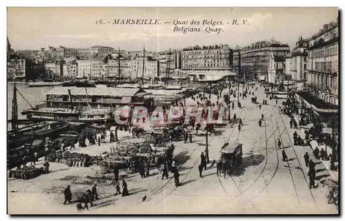 Cartes postales Marseille Quai des Belges Bateaux