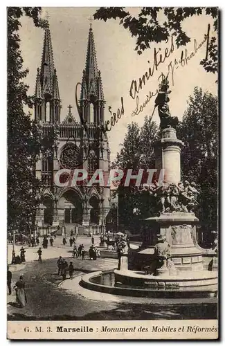 Ansichtskarte AK Marseille Monument des mobiles et reformes