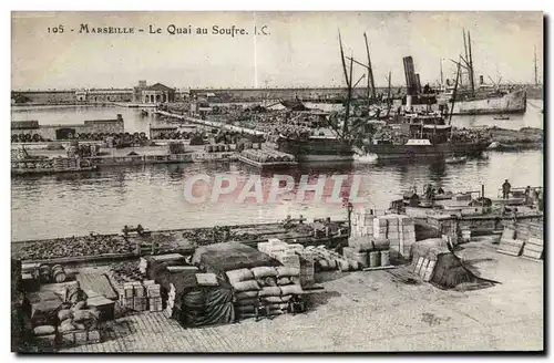 Ansichtskarte AK Marseille Le quai au Soufre Bateau