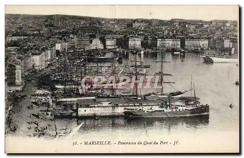 Cartes postales Marseille Panorama du quai du port