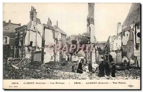 Cartes postales Militaria Albert Les ruines