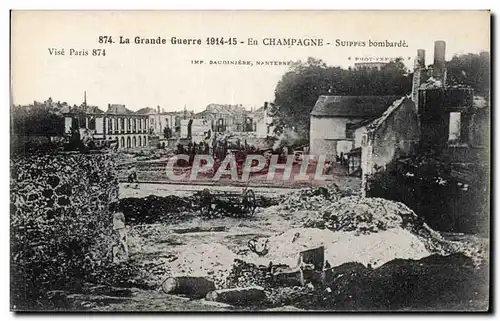 Cartes postales En Champagne Suippes bombarde