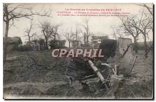 Cartes postales Militaria La guerre en Lorraine 1914 1917 Luneville Le plateau de Frescati theatre de violents c