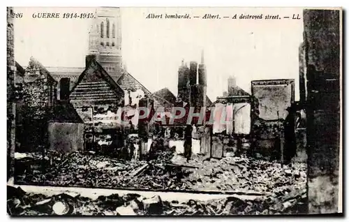 Cartes postales Militaria Albert bombarde