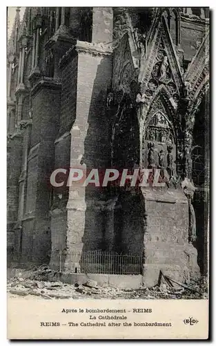 Ansichtskarte AK Militaria Reims Apres le bombardement La cathedrale