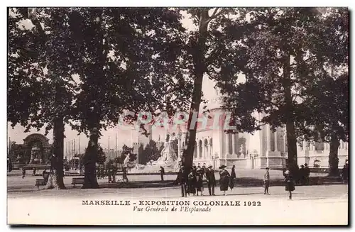 Marseille - Exposition Coloniale 1922 - Vue Generale de l Esplanade - Cartes postales