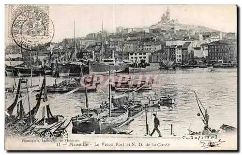 Marseille - Le Vieux Port - Notre Dame de la Garde - Cartes postales