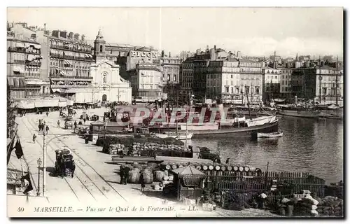 Marseille - Vue sur le Quai de la Fraternite - Ansichtskarte AK