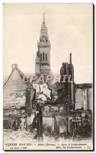 Cartes postales Militaria Albert Apres le bombardement