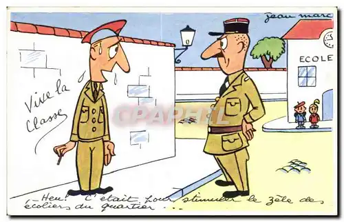 Cartes postales Militaria Humour Soldats Vive la classe