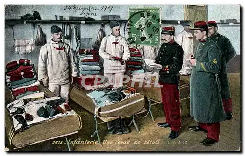 Cartes postales Militaria Infanterie Une revue de detail