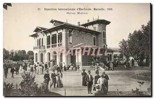 Marseille - Exposition Internationale d Electricite 1908 - Maison Moderne - Ansichtskarte AK