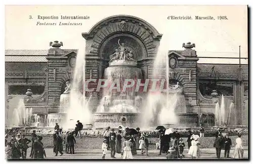Marseille - Exposition Internationale d Electricite 1908 - Fontaines Lumineuses - Cartes postales