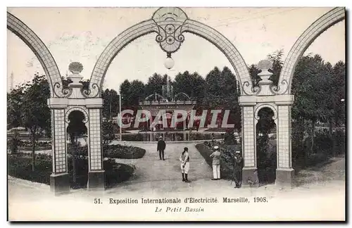 Marseille - Exposition Internationale d Electricite 1908 - Le Petit Bassin - Cartes postales