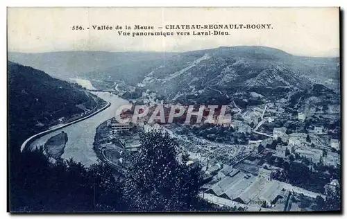 Chateau Regnault Bogny - Vue Panoramique vers Laval Dieu - Ansichtskarte AK