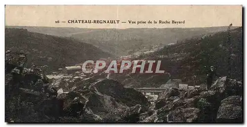 Chateau Regnault Bogny - Vue prise de la Roche Bayard - Ansichtskarte AK