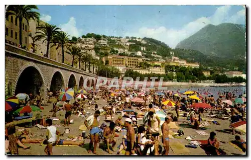 Menton - La Plage a l heure du bain - Cartes postales moderne