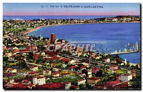 Juan les Pins - Vue sur le Golfe Juan - Ansichtskarte AK