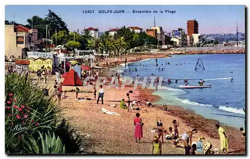 Juan les Pins - Ensemble de la Plage - Ansichtskarte AK