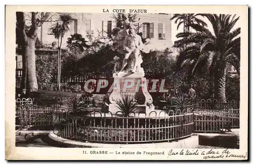 Grasse - Statue de Fragonard - Ansichtskarte AK