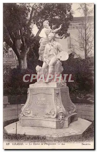 Grasse - La Statue de Fragonard - Ansichtskarte AK