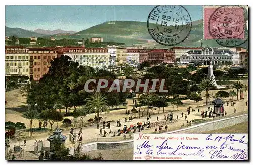 Nice - Jardin Public et Casino - Cartes postales