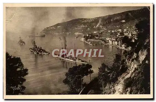 Villefranche sur Mer - La Rade Bateaux Guerre - Cartes postales