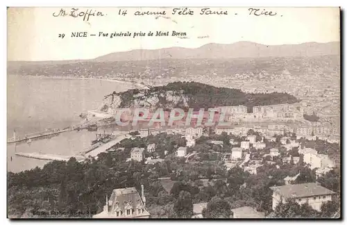 Nice - Vue Generale prise de Mont Boron - Cartes postales