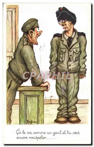 Cartes postales Fantaisie Militaria Humour Ca te va comme un gant