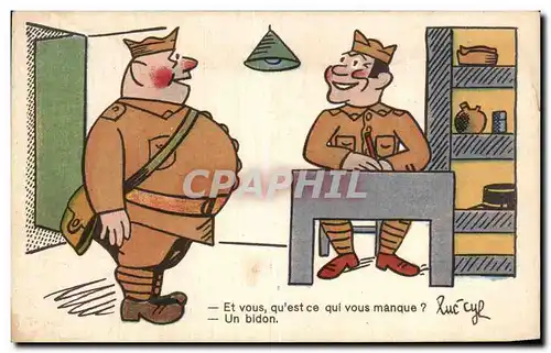 Cartes postales Fantaisie Militaria Humour Luc Cyl