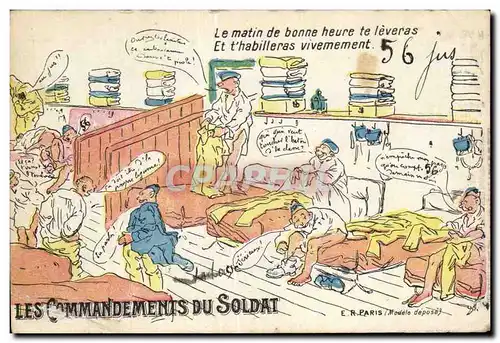 Cartes postales Fantaisie Militaria Humour Les commandants du soldat