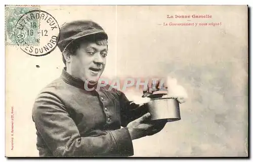 Cartes postales Fantaisie Militaria Humour Le gouvernement y nous soigne !