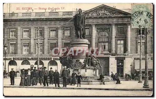 Reims - Statue de Louis XV - Ansichtskarte AK