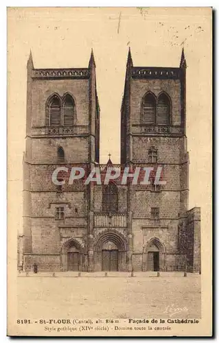 Saint Flour - Facade de la Cathedrale - Cartes postales