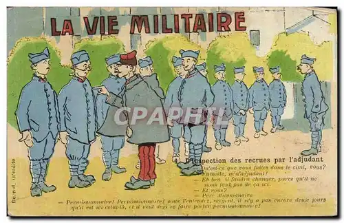 Cartes postales Fantaisie Militaria La vie militaire