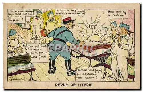 Cartes postales Fantaisie Militaria Humour Revue de literie