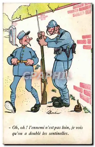 Ansichtskarte AK Fantaisie Militaria Humour Soldats