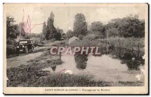 Saint Sorlin de Conac - Paysage sur la Riviere Automobile - Ansichtskarte AK