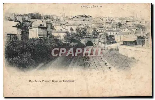 Angouleme - Entree du Tunnel - ligne de Bordeaux Train - Ansichtskarte AK