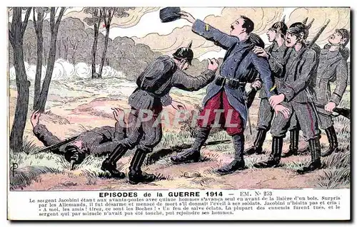 Militaria - Humoristique - Humour - Illustration - Episodes de la Guerre 1914 - Ansichtskarte AK