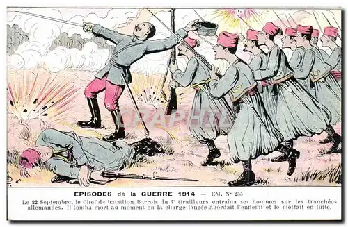 Militaria - Humoristique - Humour - Illustration - Episodes de la Guerre 1914 - Ansichtskarte AK
