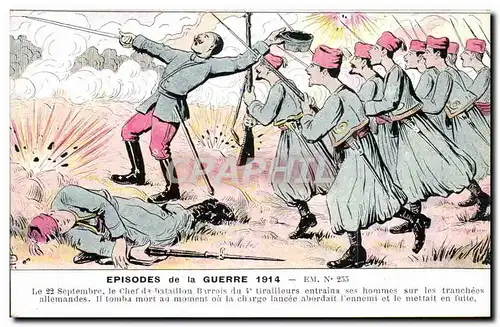 Militaria - Humoristique - Humour - Illustration - Episodes de la Guerre 1914 - Cartes postales