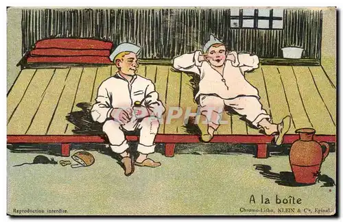 Militaria - Humoristique - Humour - Illustration - a la boite - Cartes postales - Cartes postales
