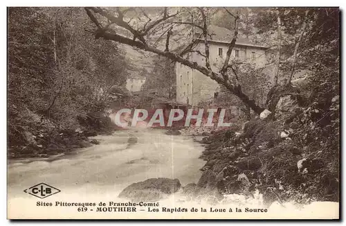 Mouthier - Les Rapides de la Loue a la Source - Cartes postales