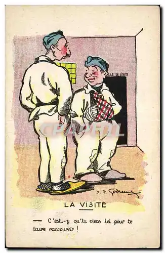 Militaria - Humour - Humoristique - Illustration - La Visite - Cartes postales