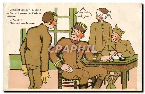 Militaria - Humour - Humoristique - Illustration - Cartes postales