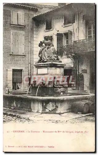 Grignan - La Fontaine - Cartes postales