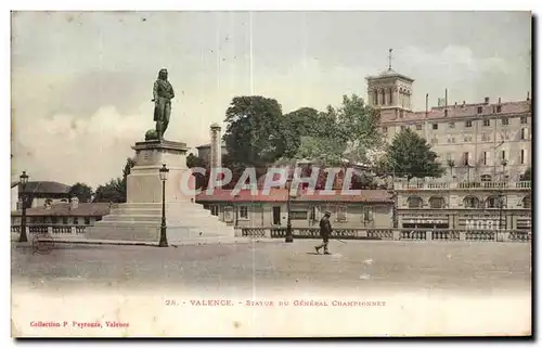 Cartes postales Valence Statue du general Championnet