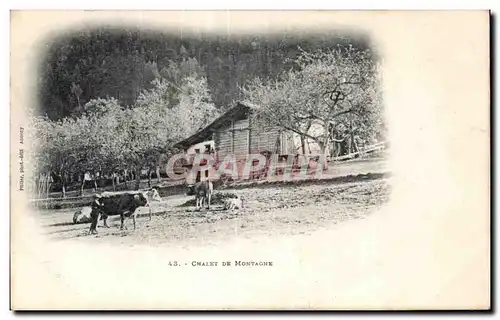 Cartes postales Chalet de montagne Vache